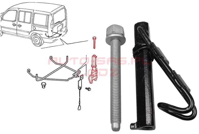 Jak opuścić koło zapasowe Fiat Doblo? Instrukcja krok po kroku